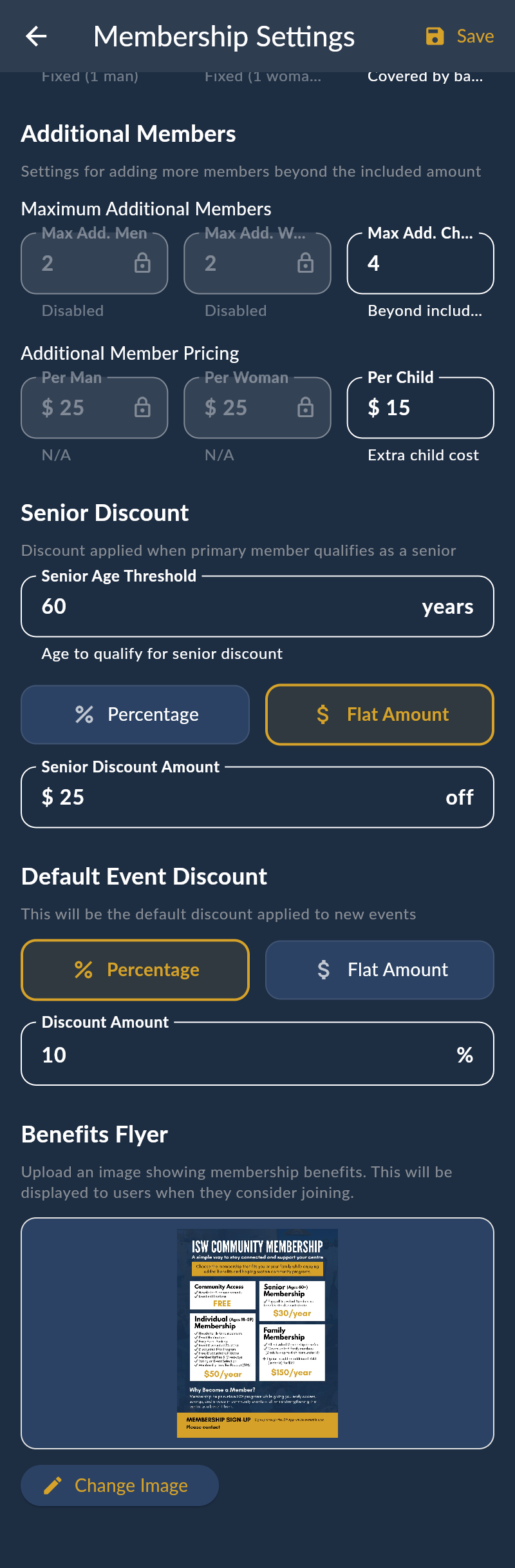 Umity Membership Screen